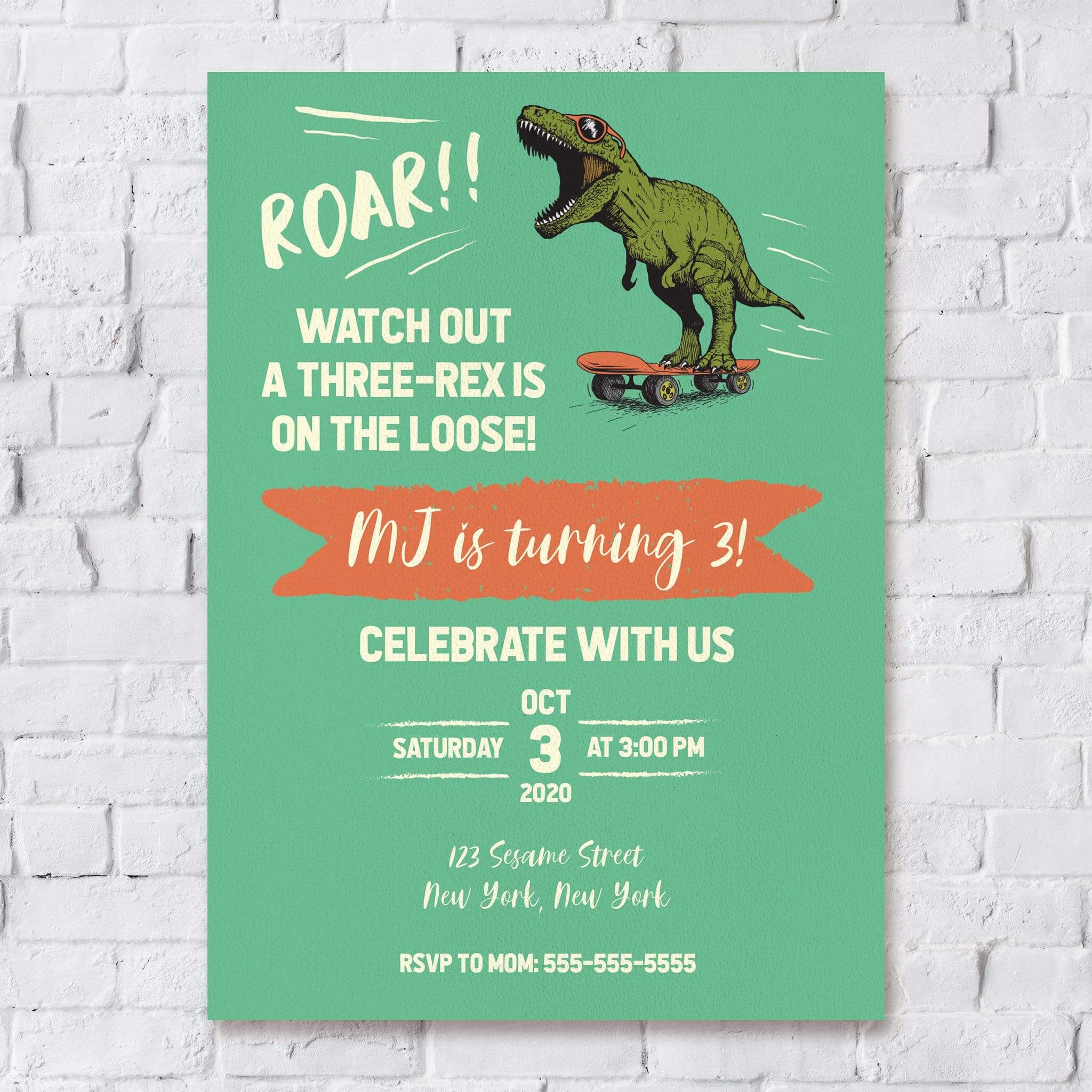 T-Rex On The Loose Poster Print
